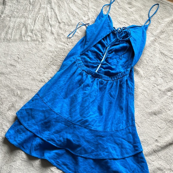 ZARA Linen Blend Mini Dress - Picture 6 of 14